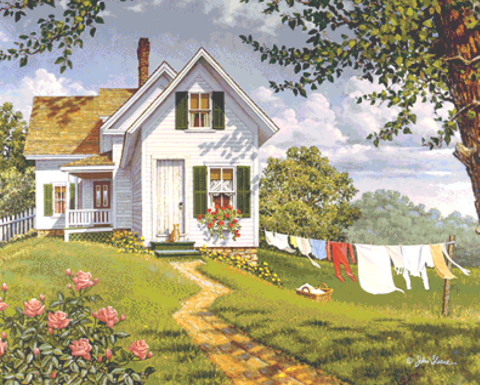 Summer Breeze counted cross stitch pattern Copyright © John Sloane, used with permission