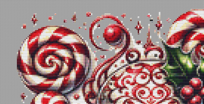 Sweet But Twisted (Ornament) counted cross stitch pattern by Little Quaint Designs