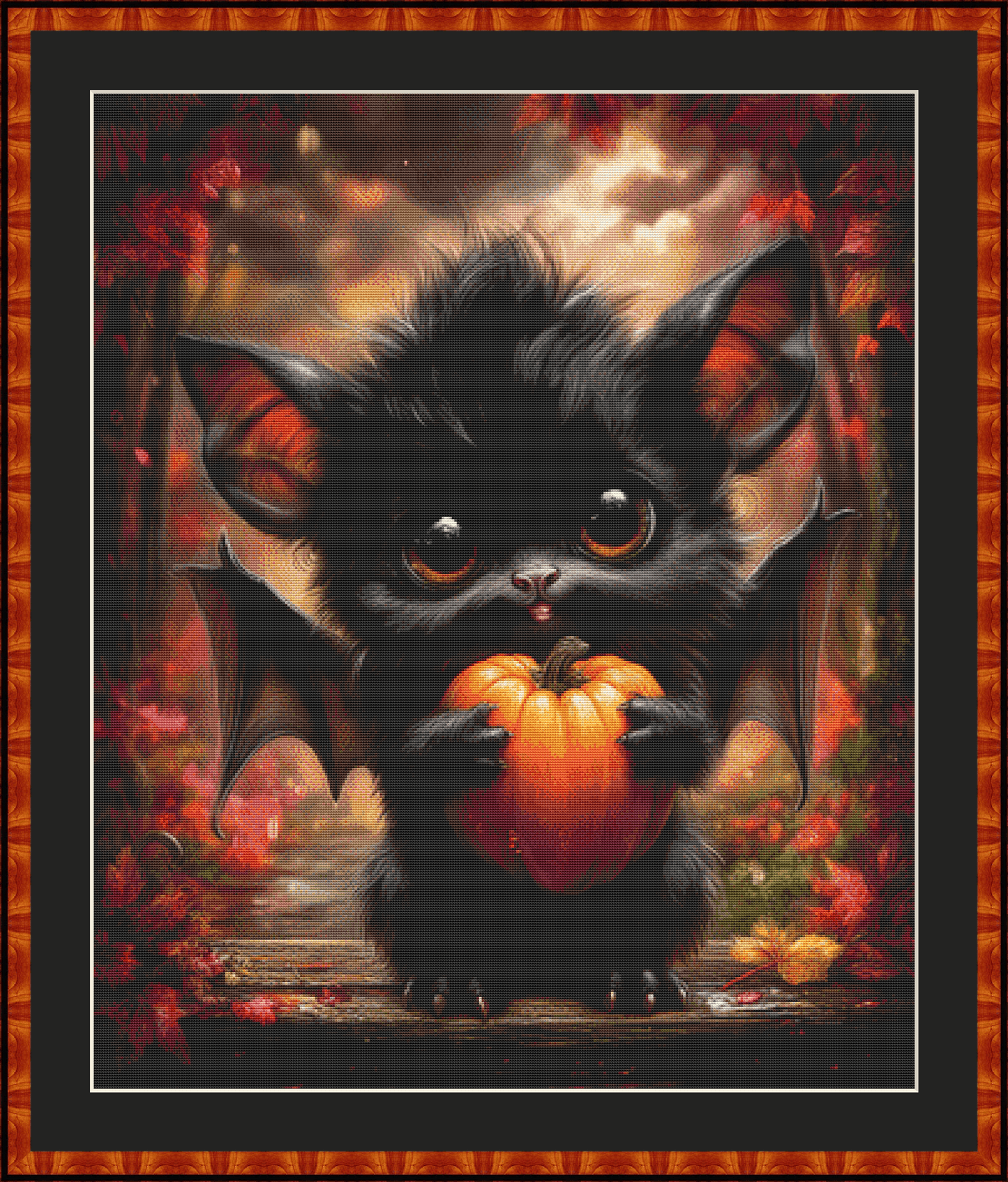 Sweet Little Bat cross stitch pattern by Queen Bee Designs