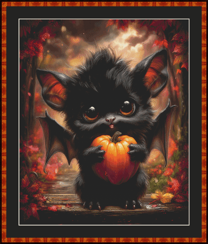 Sweet Little Bat cross stitch pattern by Queen Bee Designs