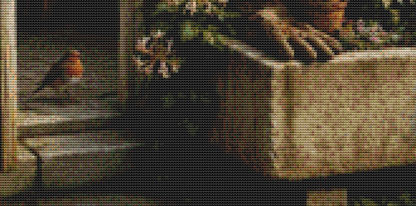 The Forgotten Potting Shed counted cross stitch pattern by Ian's AI Art