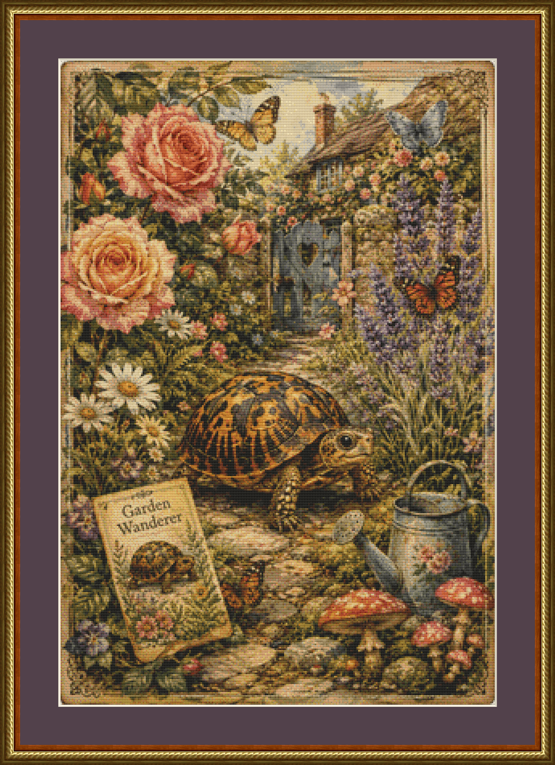 "The Garden Wanderer" cross stitch pattern by The Old Stationery Shop