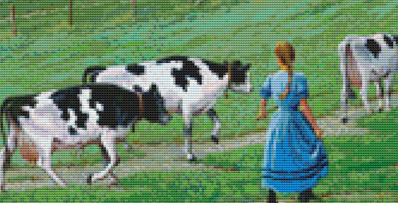 The Lights of Home counted cross stitch pattern Copyright © John Sloane, used with permission