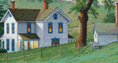 The Lights of Home counted cross stitch pattern Copyright © John Sloane, used with permission