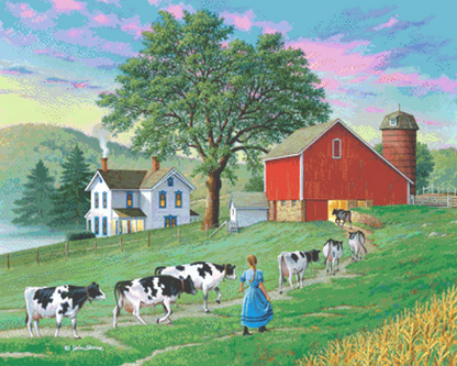 The Lights of Home counted cross stitch pattern Copyright © John Sloane, used with permission