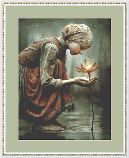 The Offering of Light cross stitch pattern By Bryna T. Art & Design