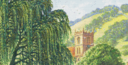 The Old Pond (Variant 1) cross stitch pattern by Steve Crisp, Licensed by MGL, www.mglart.com