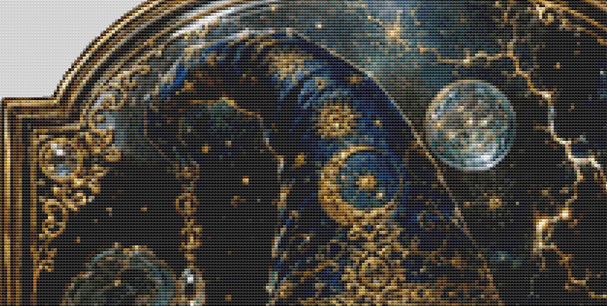 "The Oracle of The Stars" cross stitch pattern by Queen Bee Designs