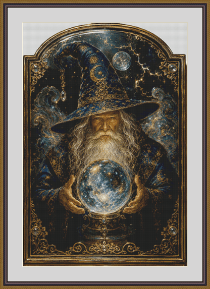 "The Oracle of The Stars" cross stitch pattern by Queen Bee Designs