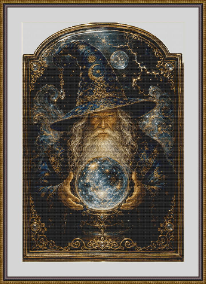 "The Oracle of The Stars" cross stitch pattern by Queen Bee Designs
