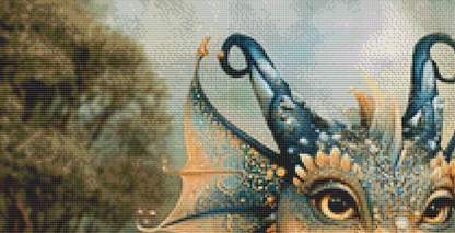 "The Painted Dragon" cross stitch pattern by Bryna T. Art & Design