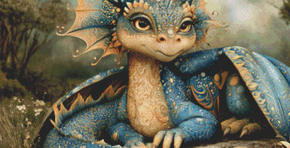 "The Painted Dragon" cross stitch pattern by Bryna T. Art & Design