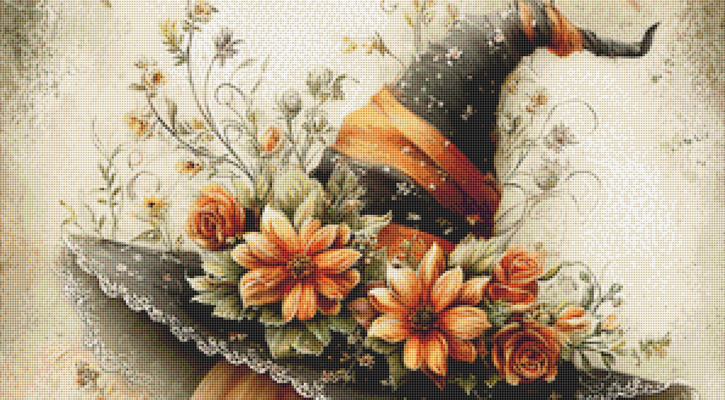 "The Pumpkin Witch Garden" cross stitch pattern by Sassy E. Boutique