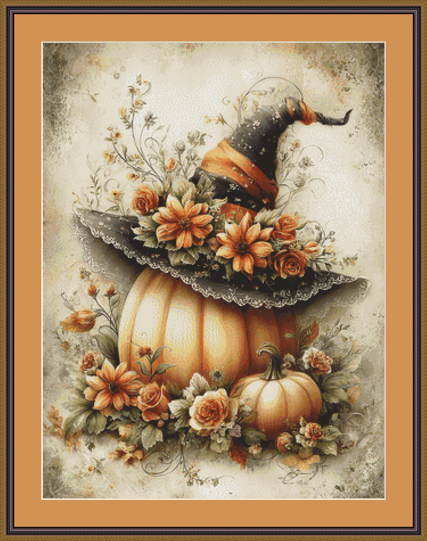 "The Pumpkin Witch Garden" cross stitch pattern by Sassy E. Boutique