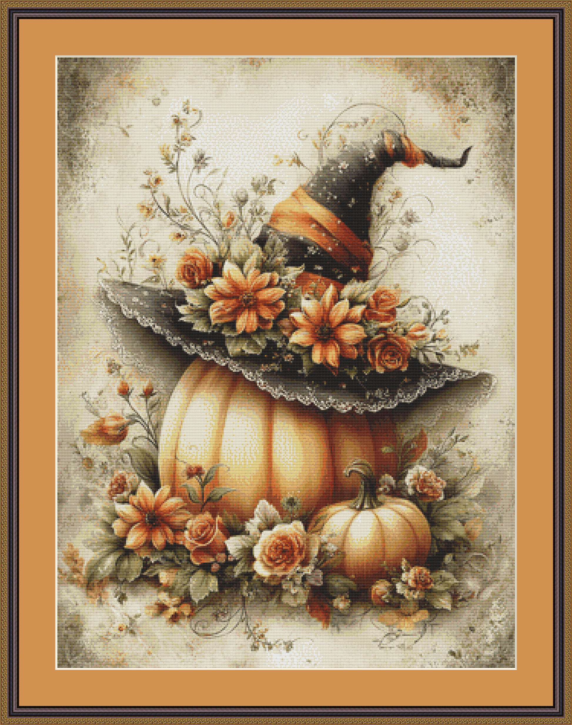"The Pumpkin Witch Garden" cross stitch pattern by Sassy E. Boutique