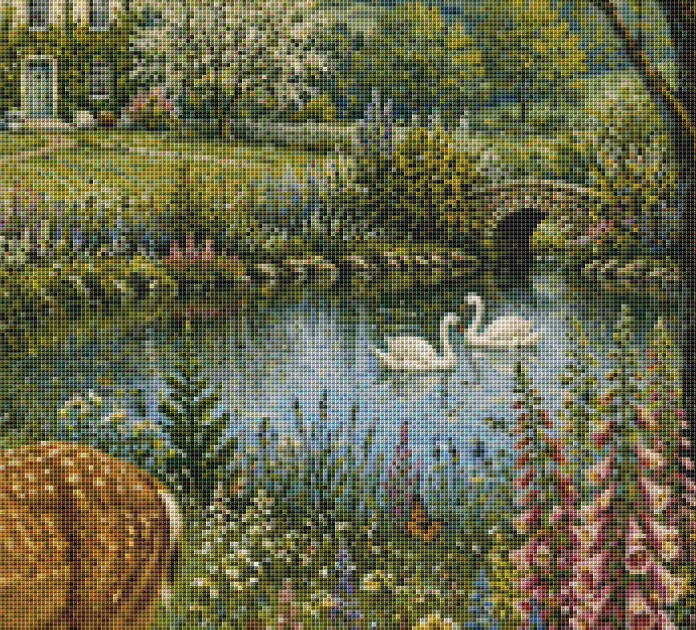 The Secret Garden cross stitch pattern by Eder Jose Rosa