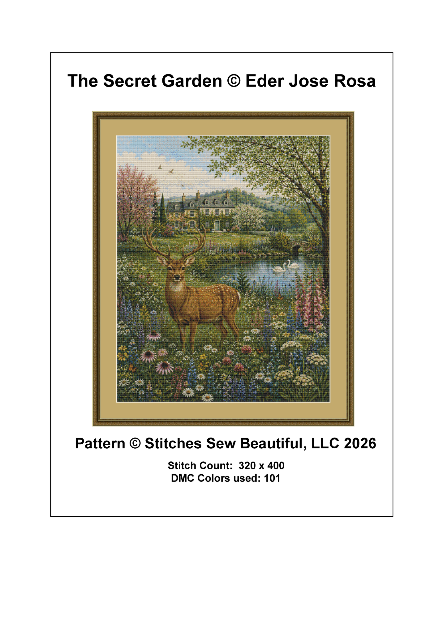 The Secret Garden cross stitch pattern by Eder Jose Rosa