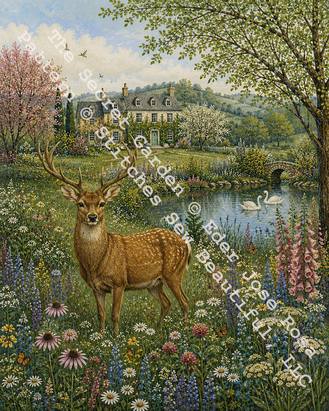 The Secret Garden cross stitch pattern by Eder Jose Rosa