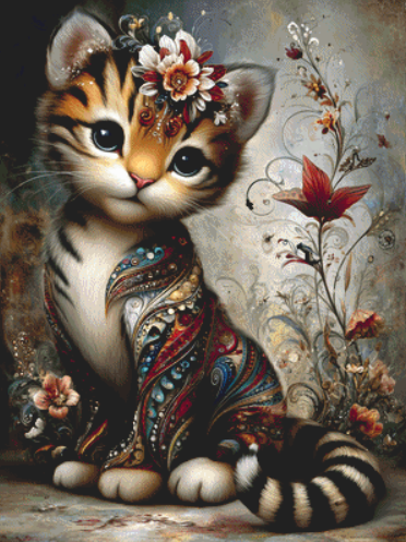 The Tiger cross stitch pattern By. Sassy E. Boutique