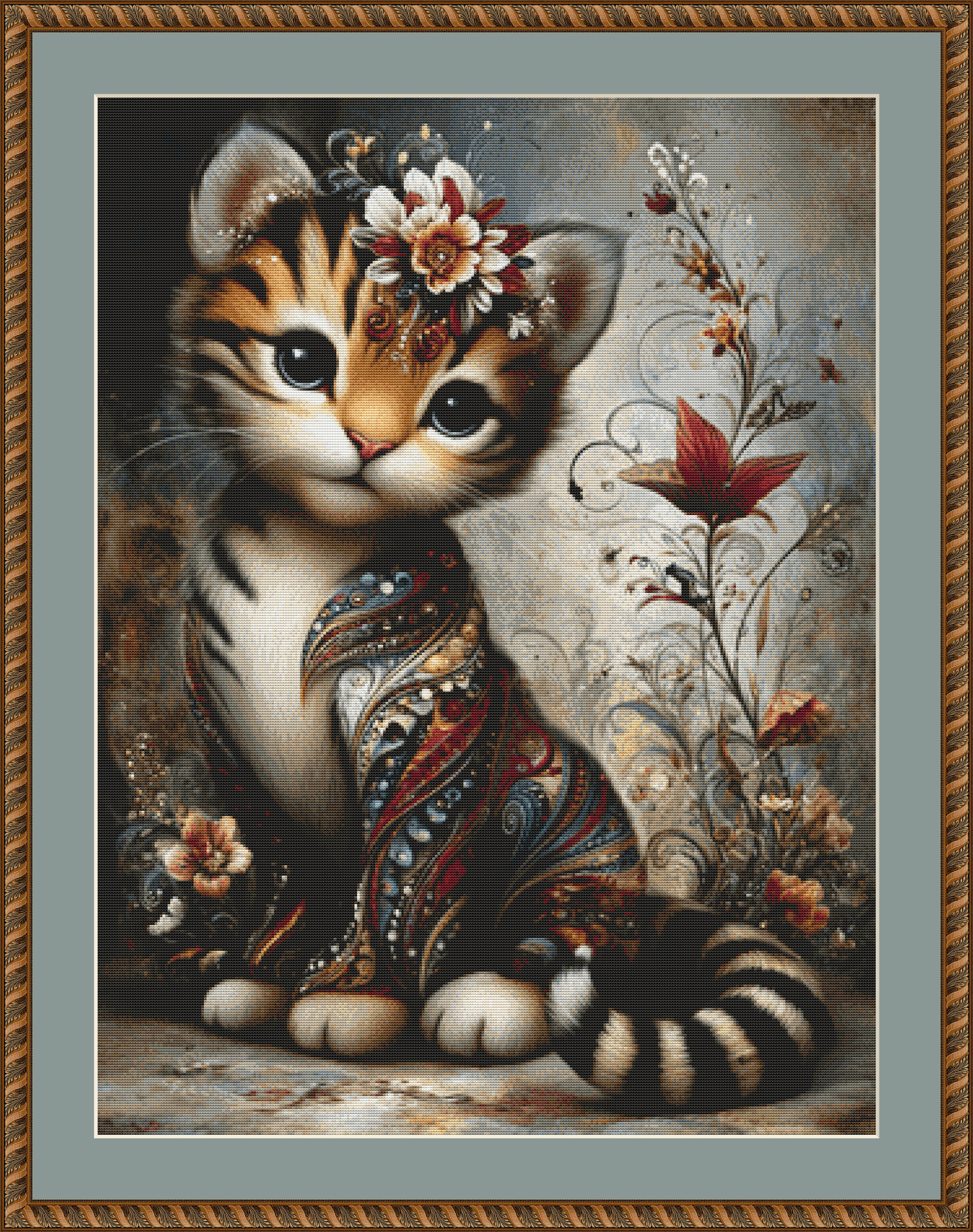 The Tiger cross stitch pattern By. Sassy E. Boutique