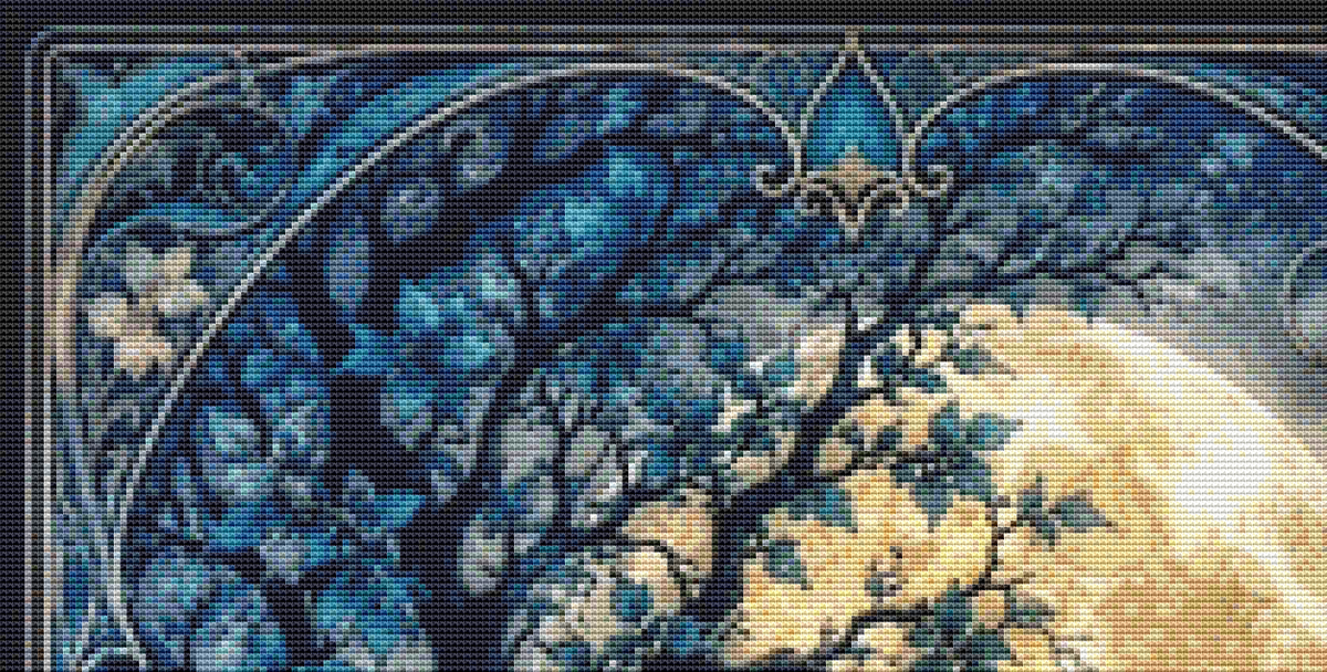 "The Whispering Moon" cross stitch pattern by T. Langan