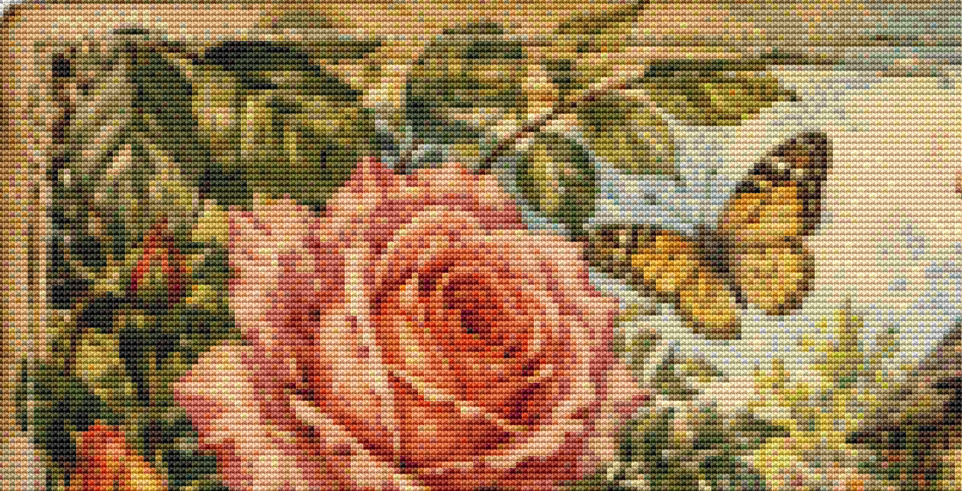 "The Garden Wanderer" cross stitch pattern by The Old Stationery Shop