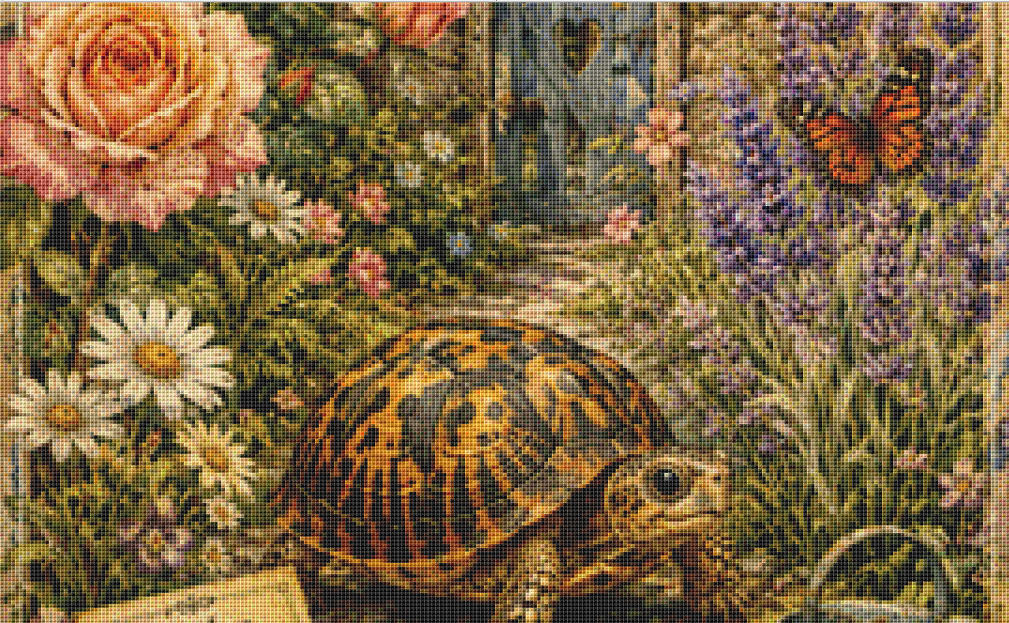 "The Garden Wanderer" cross stitch pattern by The Old Stationery Shop