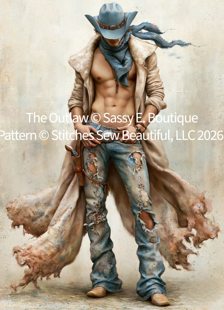"The Outlaw" cross stitch pattern by Sassy E. Boutique
