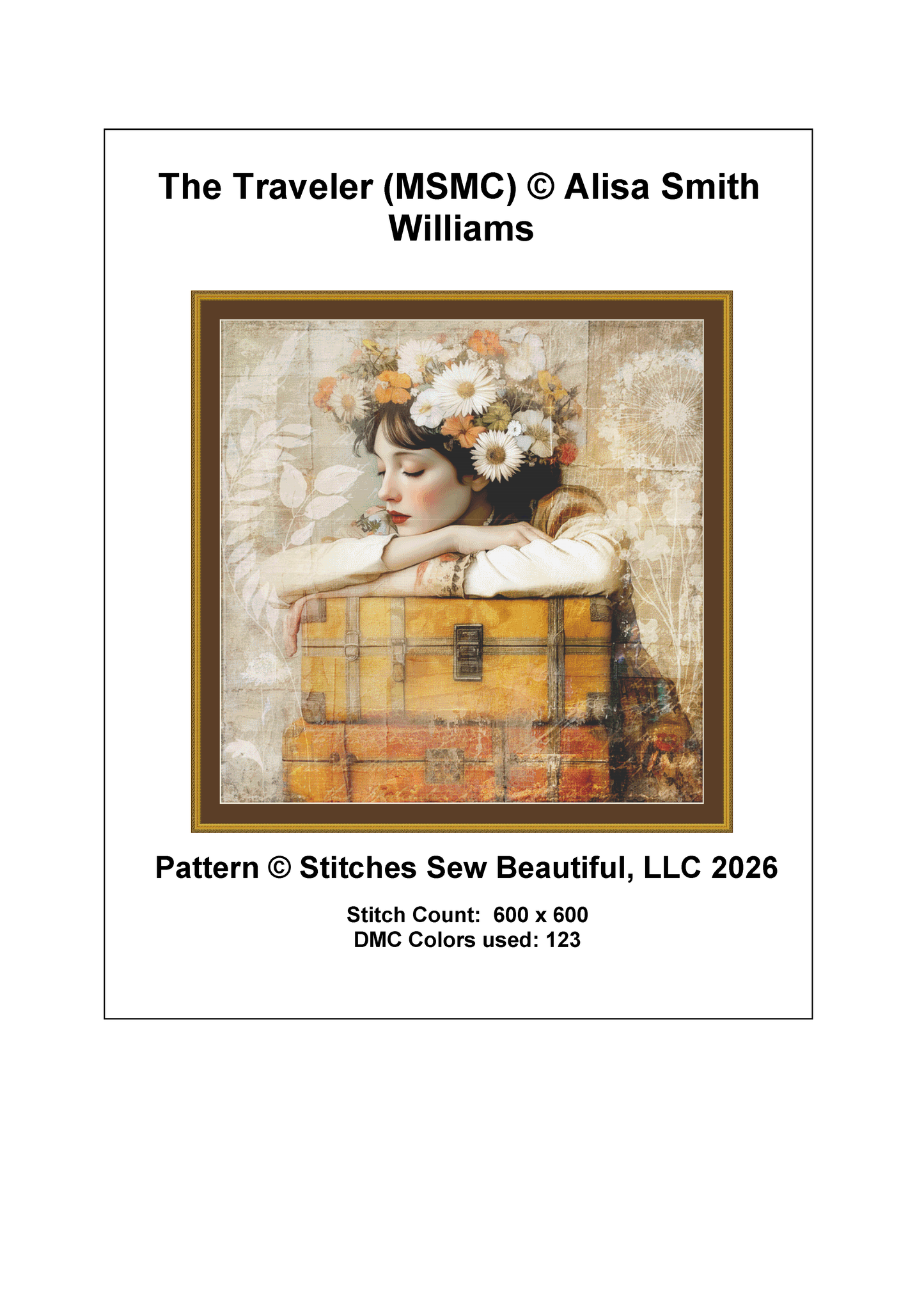 "The Traveler" (MSMC) cross stitch pattern by Alisa Smith Williams