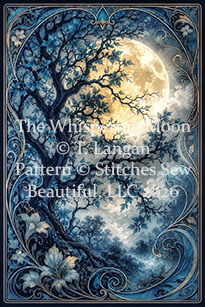 "The Whispering Moon" cross stitch pattern by T. Langan