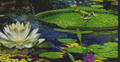 Tiger in Water counted cross stitch pattern by Jan Patrik Krasny, Licensed by MGL, www.mglart.com