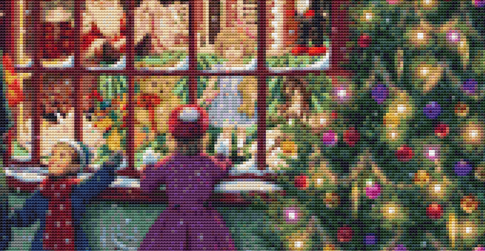 "Toy Shop" counted cross stitch pattern by Steve Read, Licensed by MGL, www.mglart.com