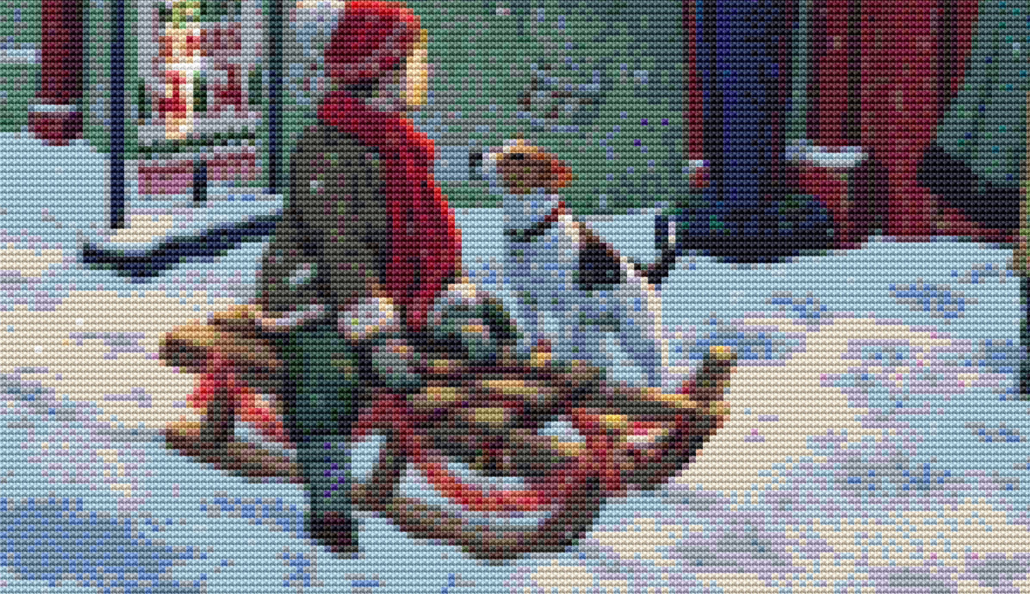 "Toy Shop" counted cross stitch pattern by Steve Read, Licensed by MGL, www.mglart.com