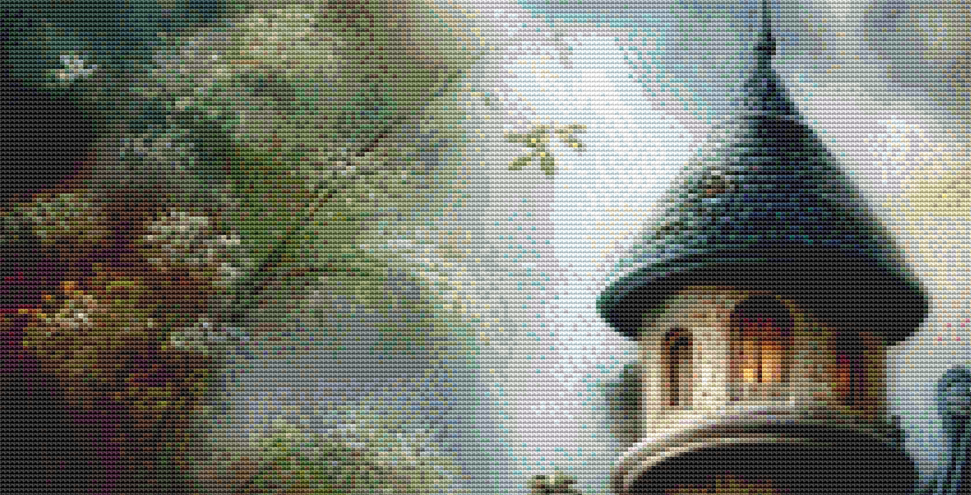 Twilight Manor cross stitch pattern by Sassy E. Boutique