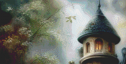 Twilight Manor cross stitch pattern by Sassy E. Boutique