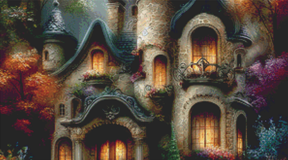 Twilight Manor cross stitch pattern by Sassy E. Boutique