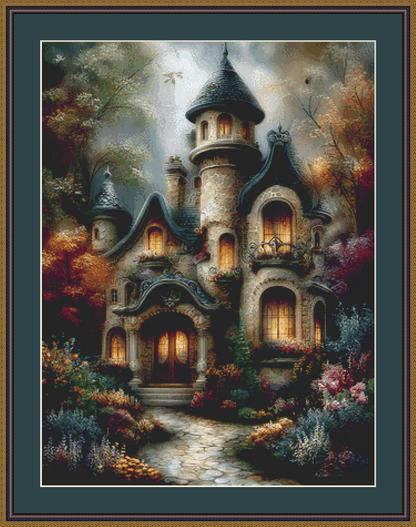 Twilight Manor cross stitch pattern by Sassy E. Boutique