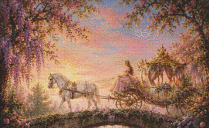 "Twilight Ride Over the Lily Pond" cross stitch pattern by Eder Jose Rosa