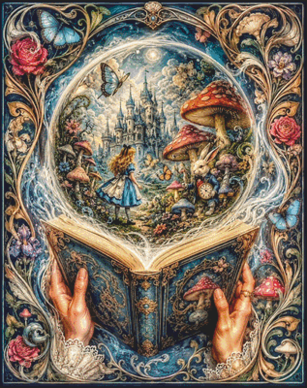 "Unleashing the Wonder" cross stitch pattern by T. Langan