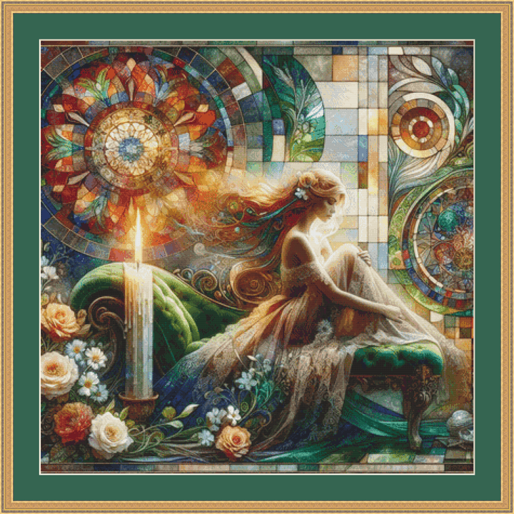 "Luminous Reverie" cross stitch pattern by AI Created Playground/Photoglory127