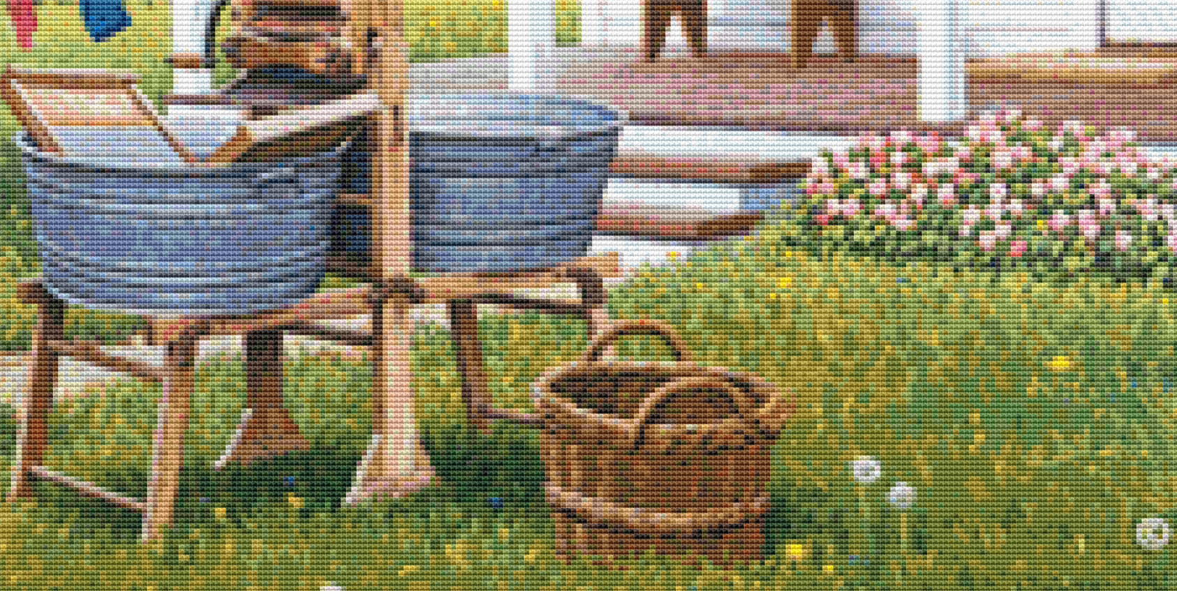 Wash and Dry counted cross stitch pattern Copyright © John Sloane, used with permission