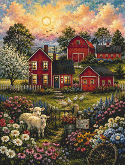 "Welcome Home" cross stitch pattern by Eder Jose Rosa