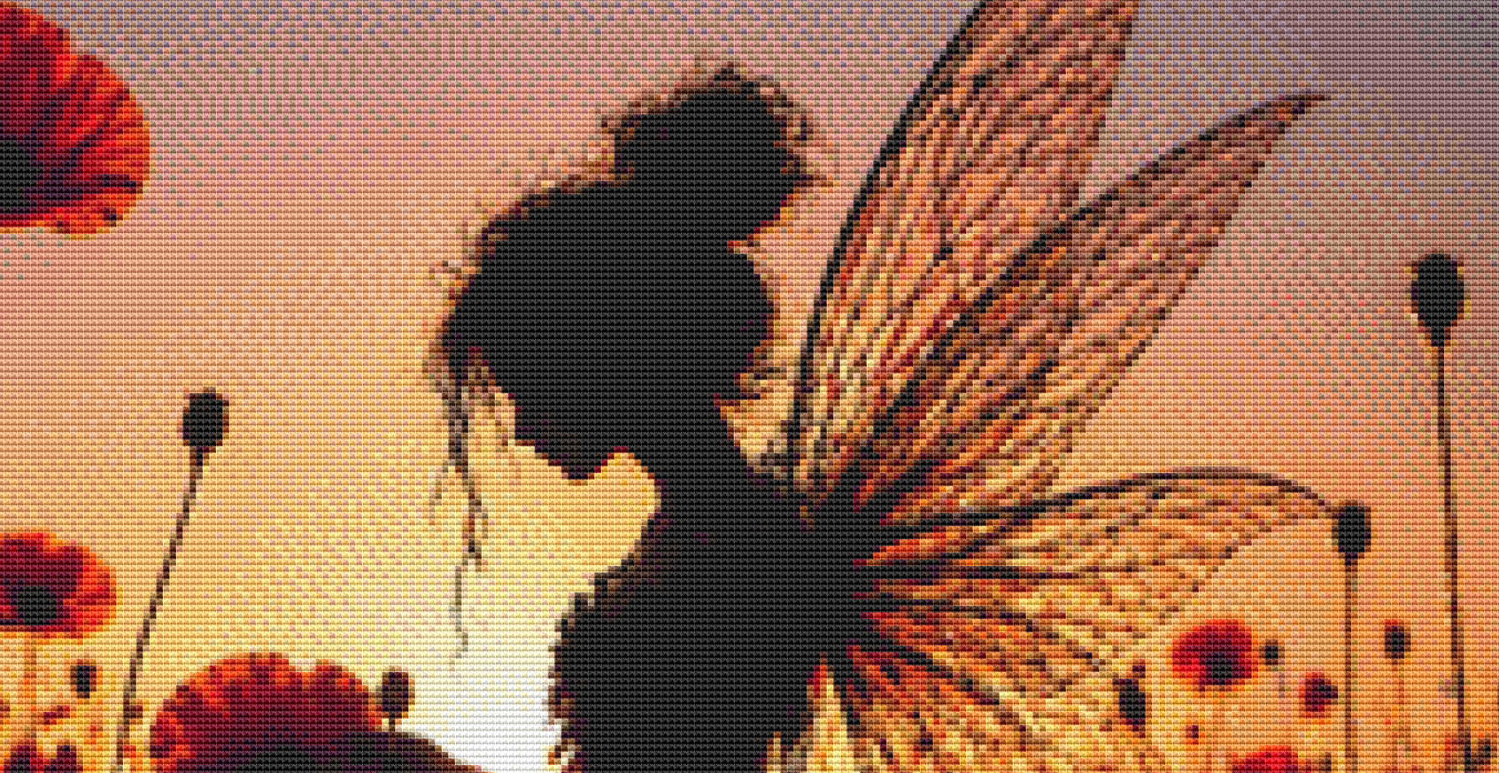 Where the Last Light Finds Her cross stitch pattern by Ian's AI Art