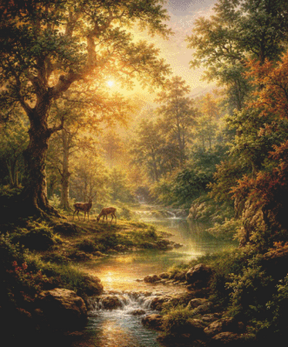 "Whispers of The Golden Forest" cross stitch pattern by Eder Jose Rosa