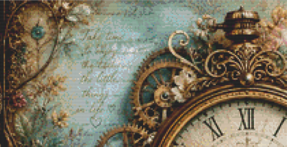 "Whispers of Timelessness" cross stitch pattern by Queen Bee Designs