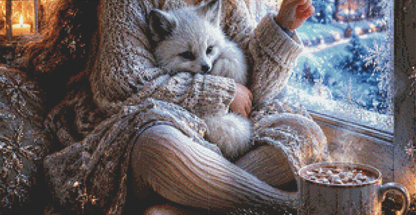 "Winter Wonder" cross stitch pattern by Ian's AI Art