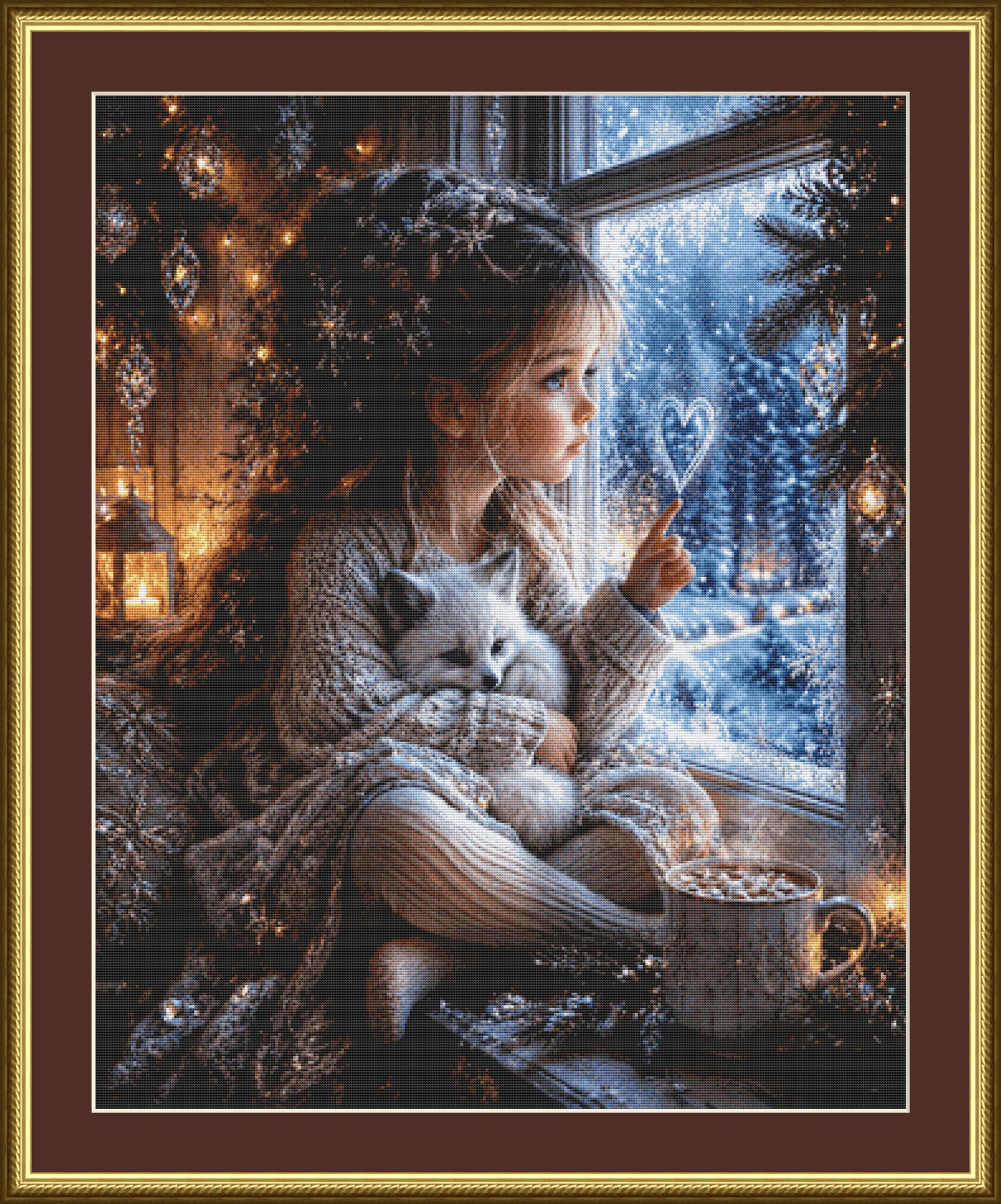 "Winter Wonder" cross stitch pattern by Ian's AI Art