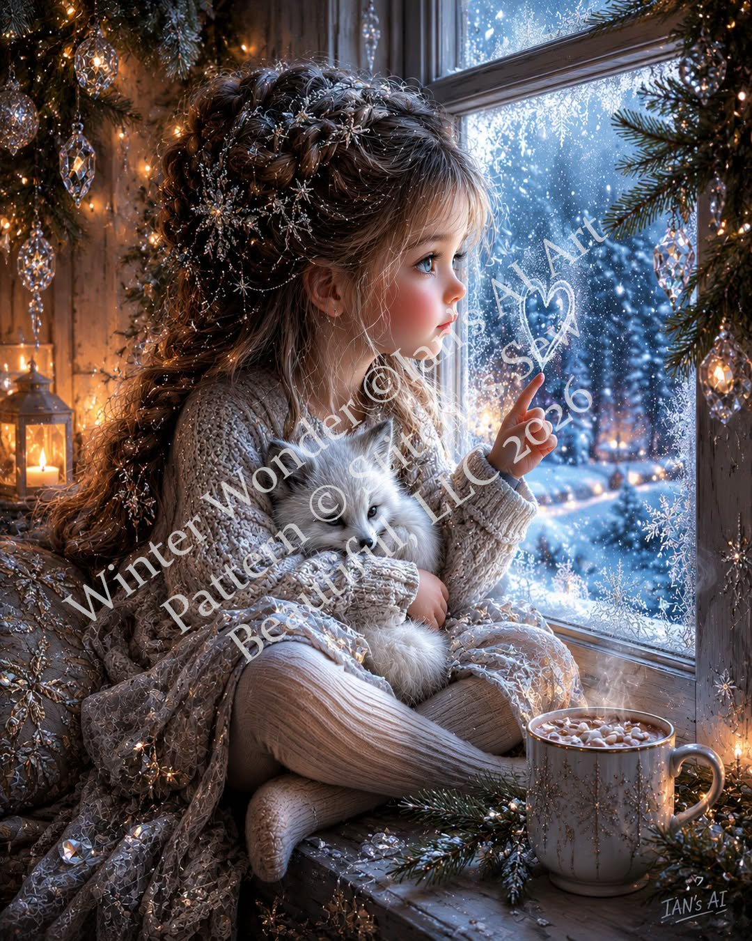 "Winter Wonder" cross stitch pattern by Ian's AI Art