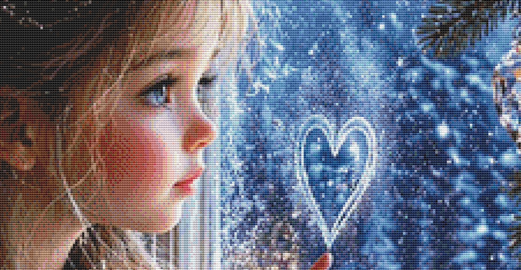 Winter Wonder (Max Size) counted cross stitch pattern by Ian's AI Art