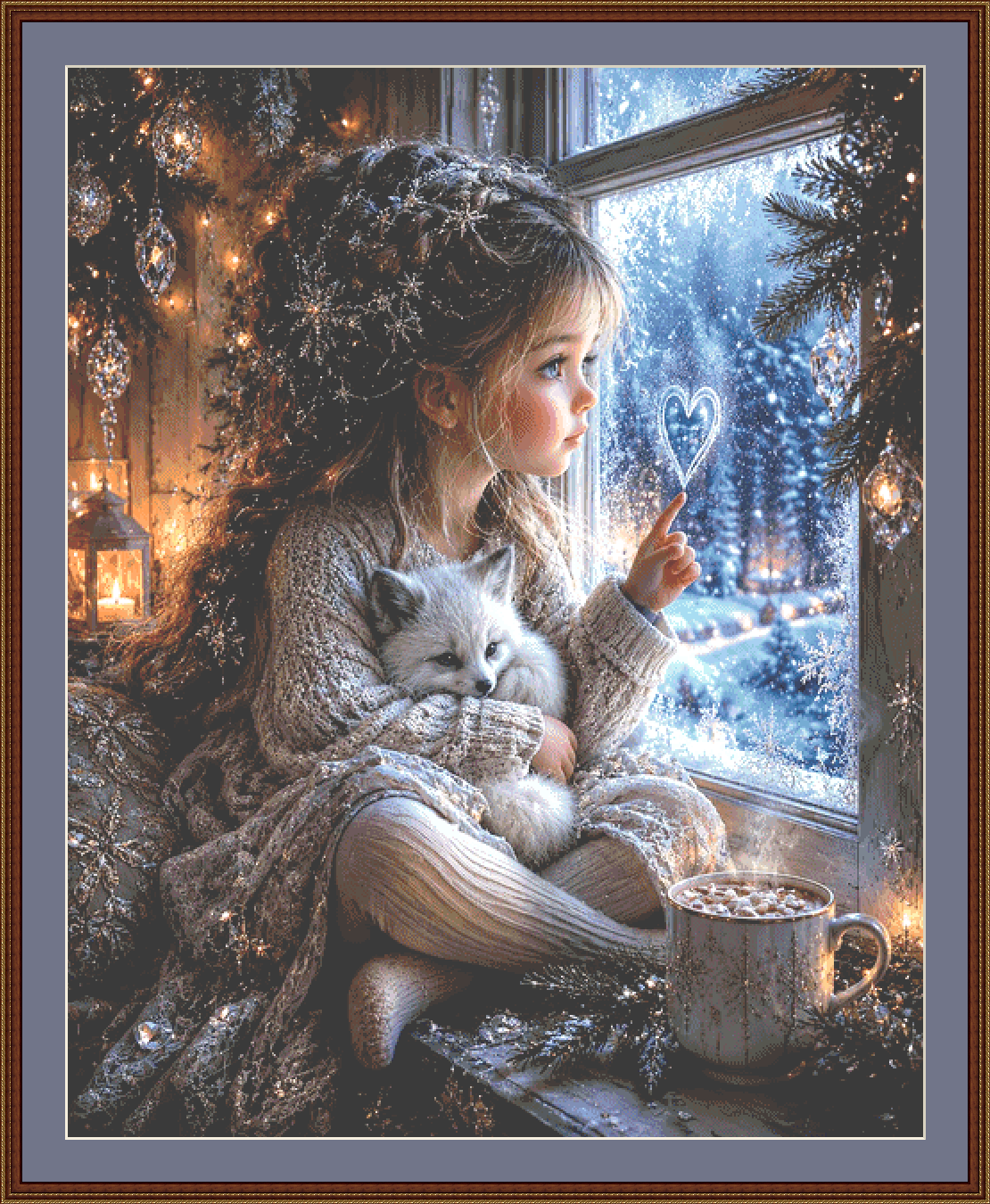 Winter Wonder (Max Size) counted cross stitch pattern by Ian's AI Art